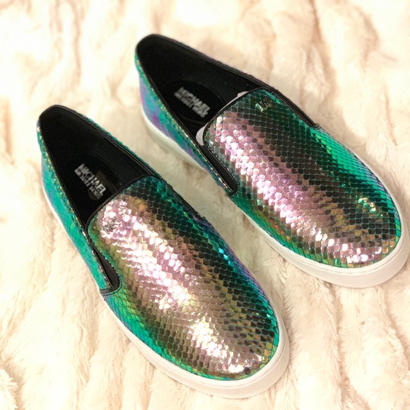 MICHAEL KORS KEATON SLIP ON METALLIC LEATHR - NEW - Picture 4 of 6